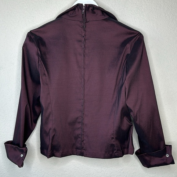 Vintage 80's Tadashi Faux Wrap Top Size 12 - Picture 6 of 12